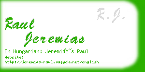 raul jeremias business card